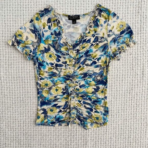 𝅺VINTAGE 90’s Ruched Cinched Top - Picture 3 of 5